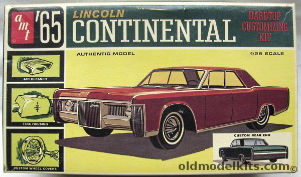 AMT 1/25 1965 Lincoln Continental Hardtop - 3 in 1 Kit - Stock or Custom A or B Versions, 6425-150 plastic model kit